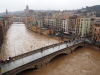 Continua la alerta maxima por desbordamiento del rio Onyar a su paso por Girona.